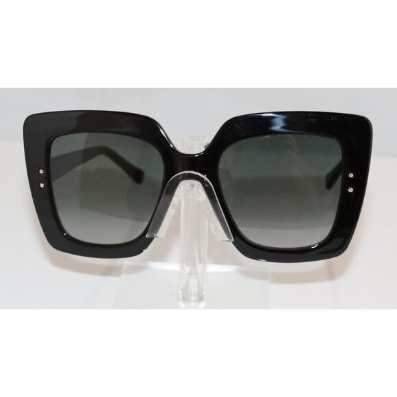 New Women's Jimmy Choo Auri /G 807 Oversized Black With Glitter Sunglasses - Picture 2 of 5